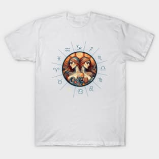 ZODIAC Gemini - Astrological GEMINI - GEMINI - ZODIAC sign - Van Gogh style - 9 T-Shirt